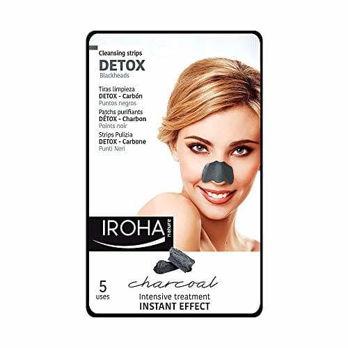 Producto Iroha Nature - Tiras Puntos Negros Nariz Detox con Carbón, 5 unidades