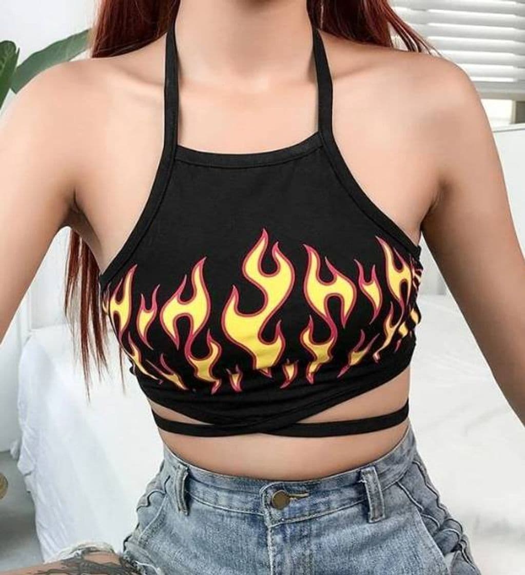 Fashion HOT AS FIRE CROSS BANDAGE TANK TOP

