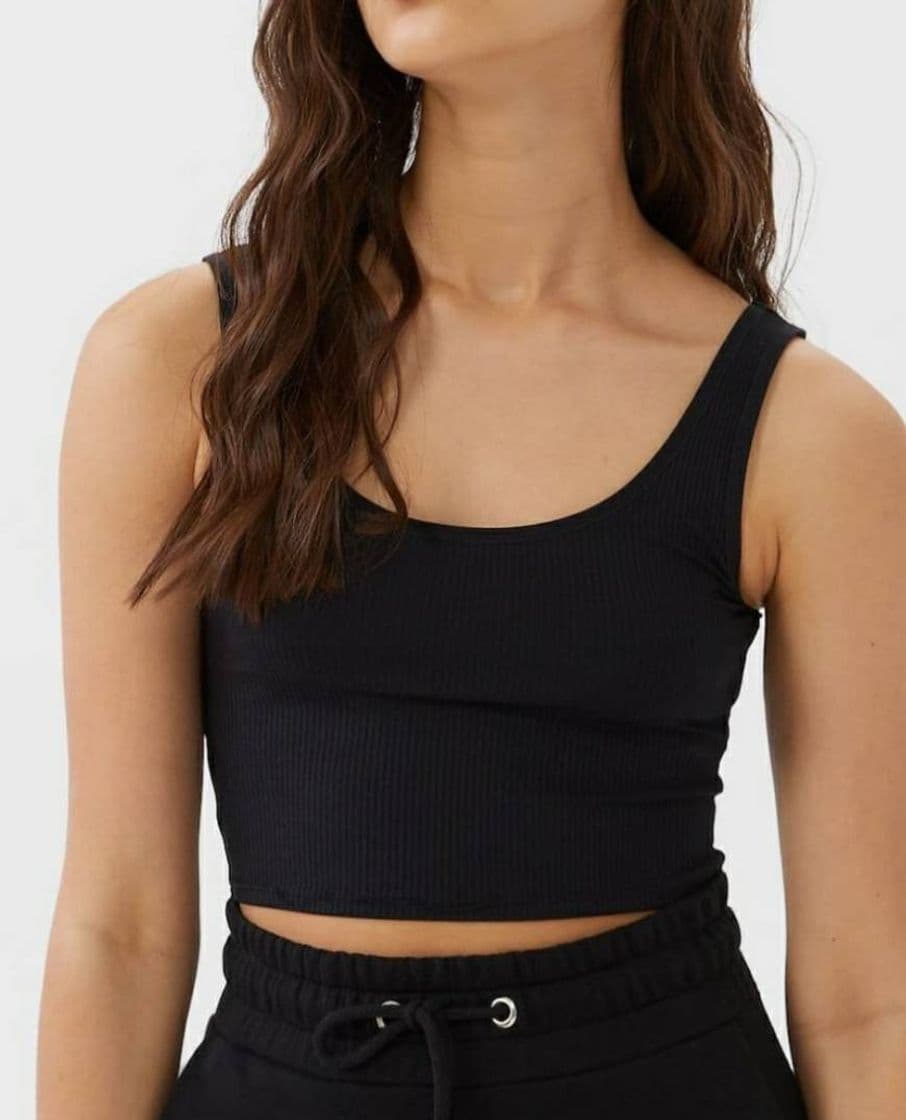 Moda Crop Top preto 