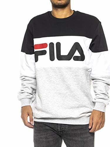 Fashion Fila Felpa 681255 Black - Light Grey - White Size