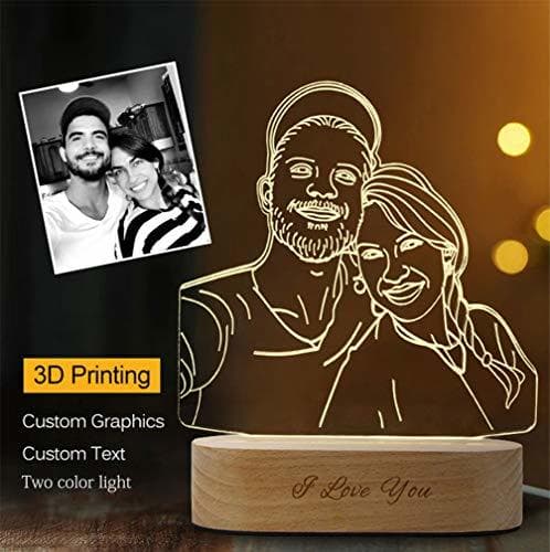 Product Foto personalizada Lámpara de cristal 3D Luz nocturna 2 Cambio de color