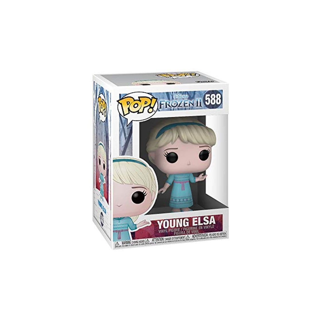 Game Funko- Pop Disney: Frozen 2-Young Elsa Figura Coleccionable, Multicolor