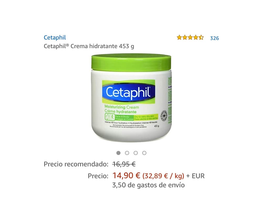 Producto Crema hidratante Cetaphill 