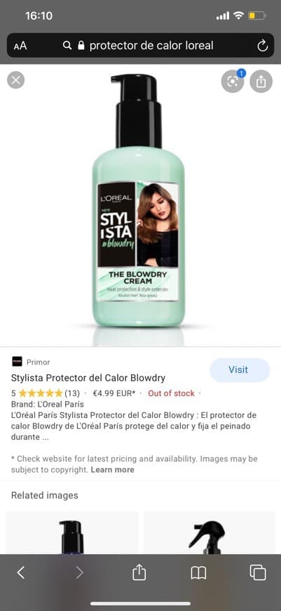 Product Protector de calor para hacer ondas