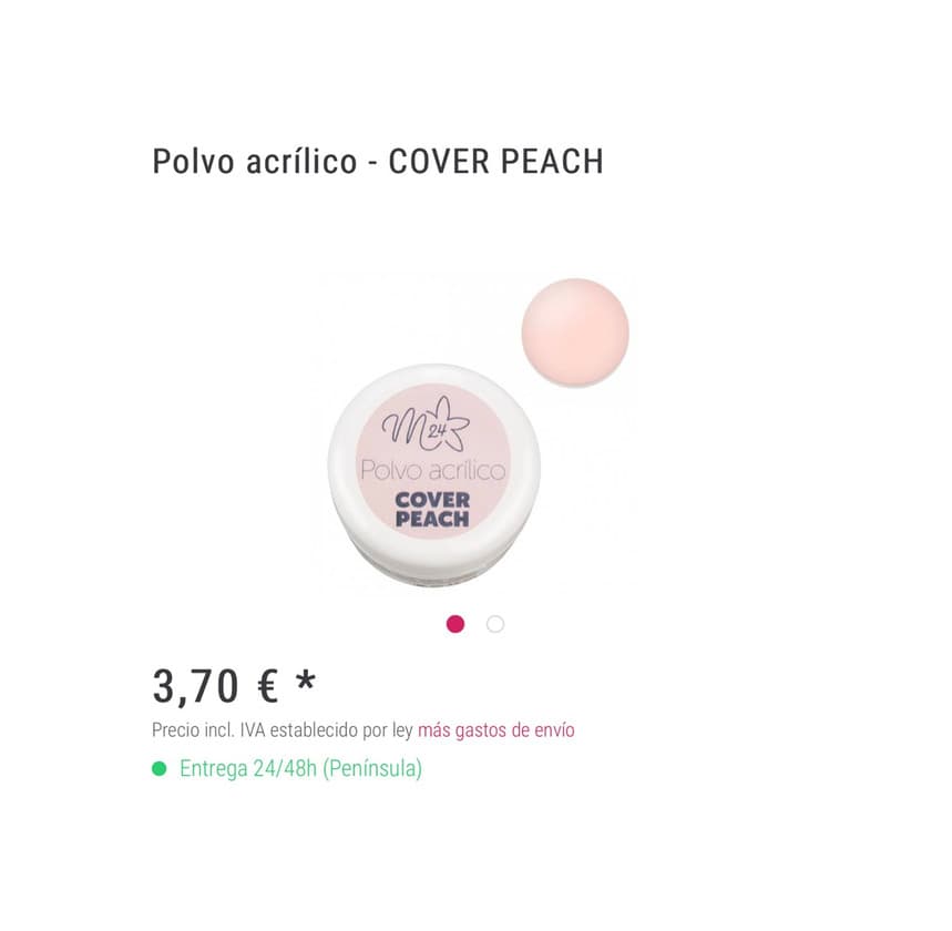 Product Polvo acrílico rosa 