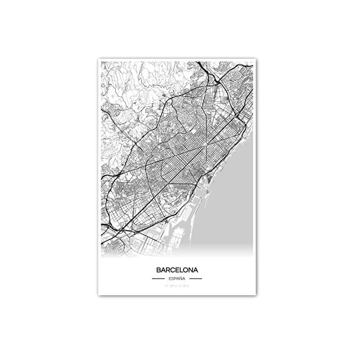 Product Zulumaps Cartel del Mapa 20x30cm Plano de la Ciudad Barcelona