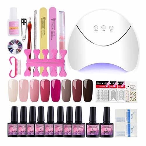 Product Saint-Acior 8pcs Esmalte Semipermanente Soak off 8ml Esmalte de Uñas 36W UV/LED