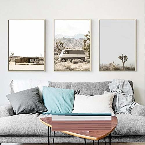 Producto guohao Joshua Tree Bus Poster Print Desert Canvas Painting Wall Art Picture