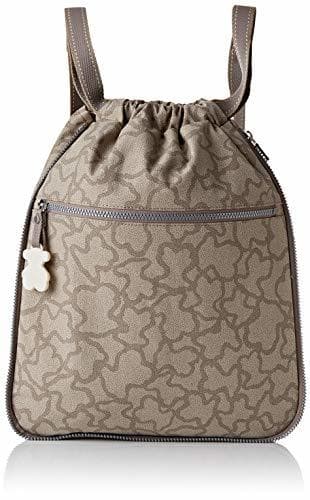 Fashion Tous Caine Kaos N, Bolso Mochila para Mujer, Gris