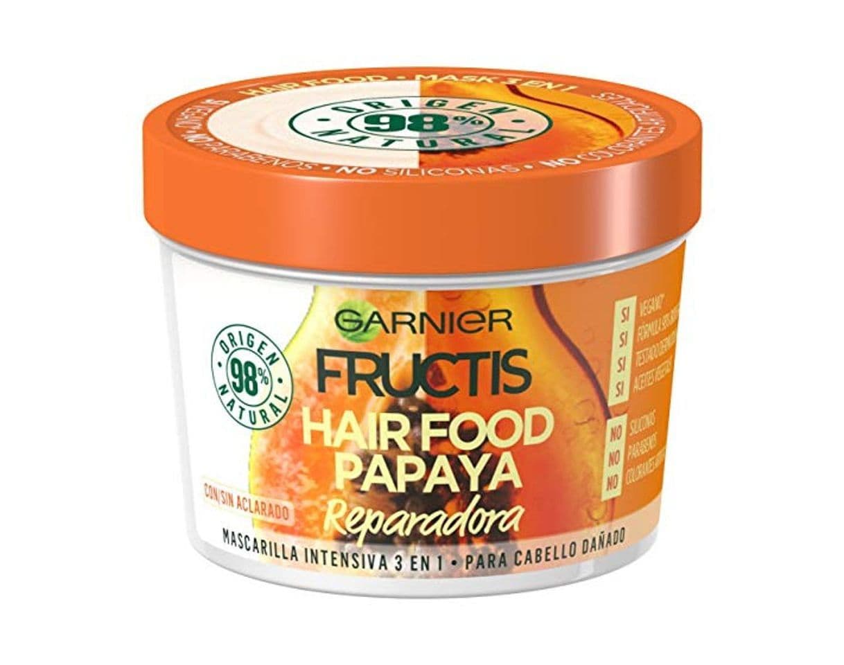 Belleza Garnier Fructis Hair Food Papaya Mascarilla 3 en 1-390 ml