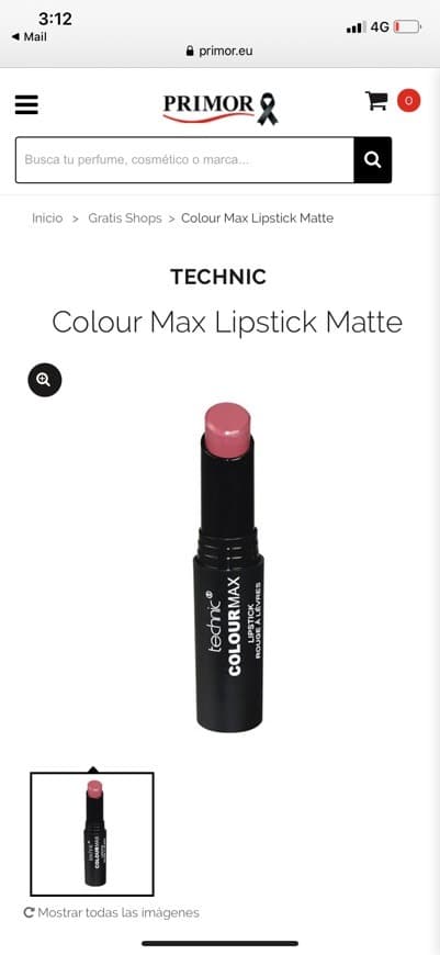 Product Colour Max Lipstick Matte Technic 