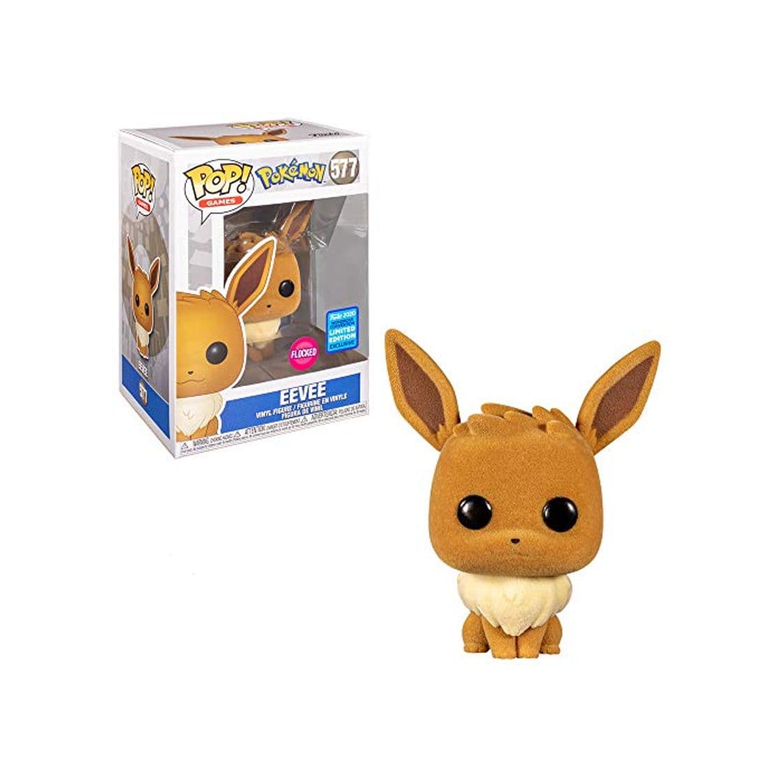 Product POP Funko Pokemon 577 Eeve Flocked Funko 2020 Wondrous Convention