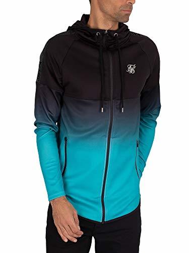 Product Sik Silk de los Hombres Sudadera con Capucha y Cremallera Athlete Hybrid