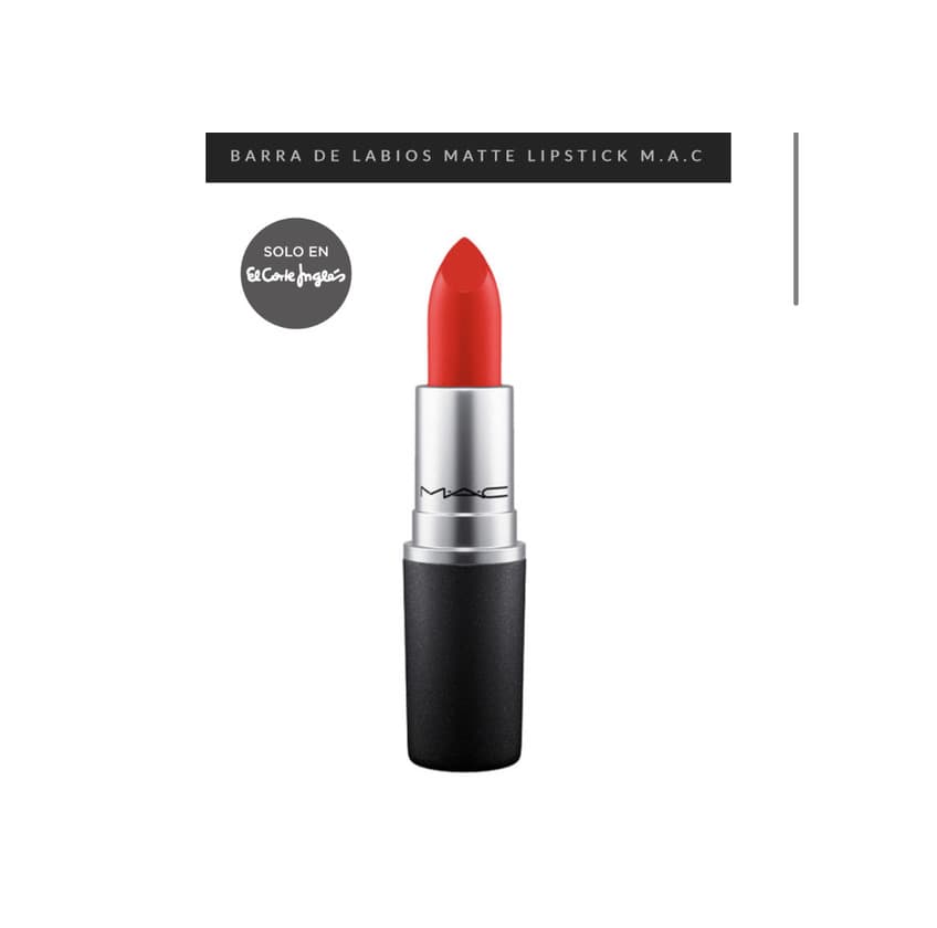 Producto Barra de labios Matte Lipstick M.A.C · Alta Perfumería · El Corte