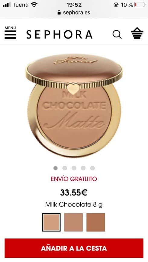 Product Polvos de sol Too faced