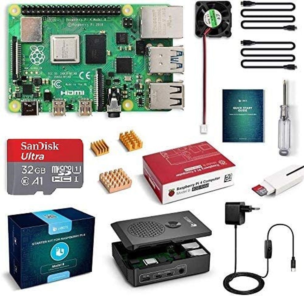 Electronic LABISTS Raspberry Pi 4 Model B Kit de 4 GB con SD