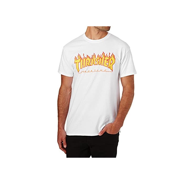 Product Camisetas Thrasher con logo Thrasher Flame blanco L