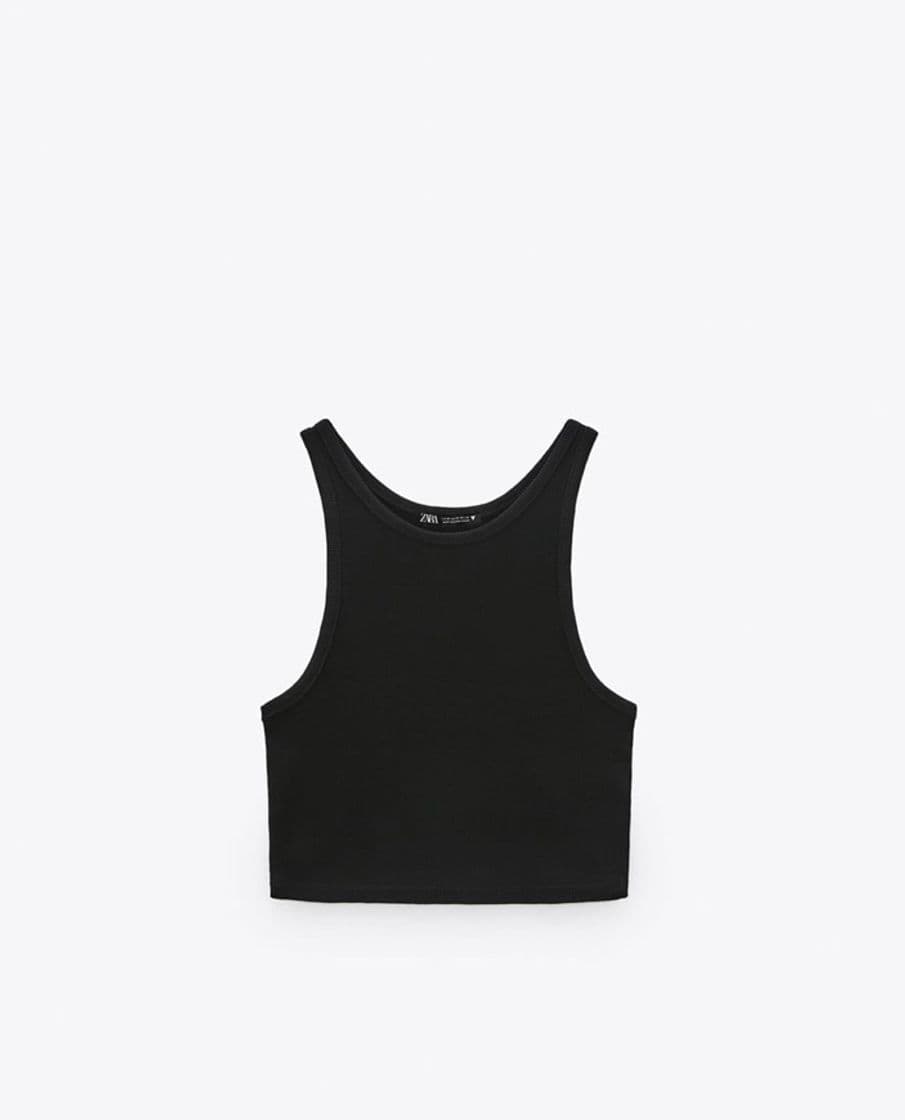 Producto Crop top negro zara