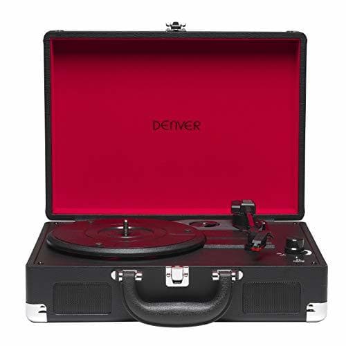 Product Tocadiscos Denver VPL-118BLACK de Tres velocidades 33 1/3