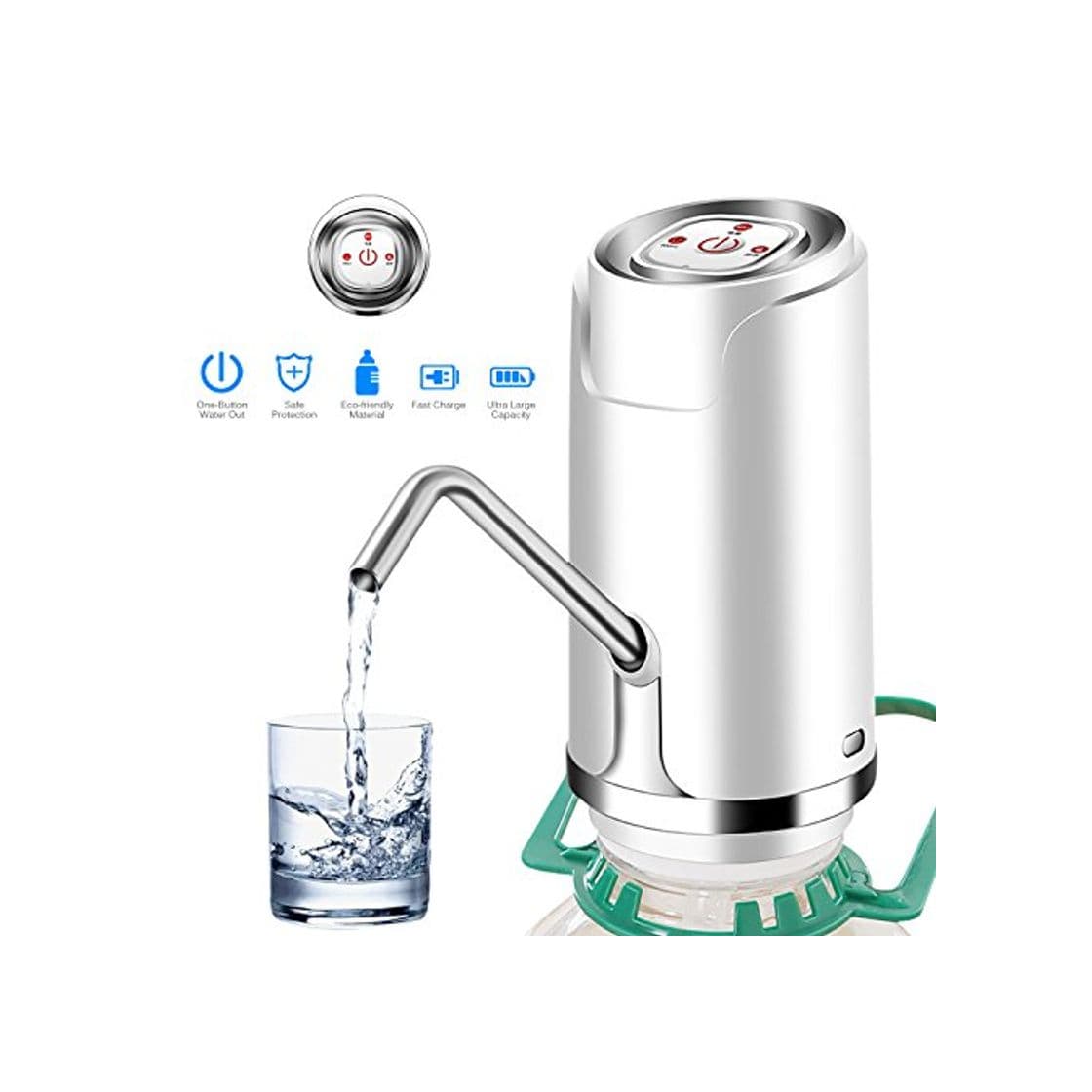 Product ONEVER Bomba de Agua Potable Inalámbrica Eléctrica Automática Botella de Agua Botella