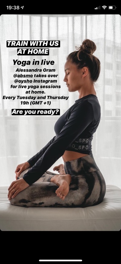 Place Clases de Yoga gratis en la cuenta de ig de oysho