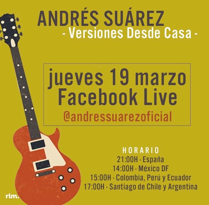 Place Concierto online | Andres Suarez