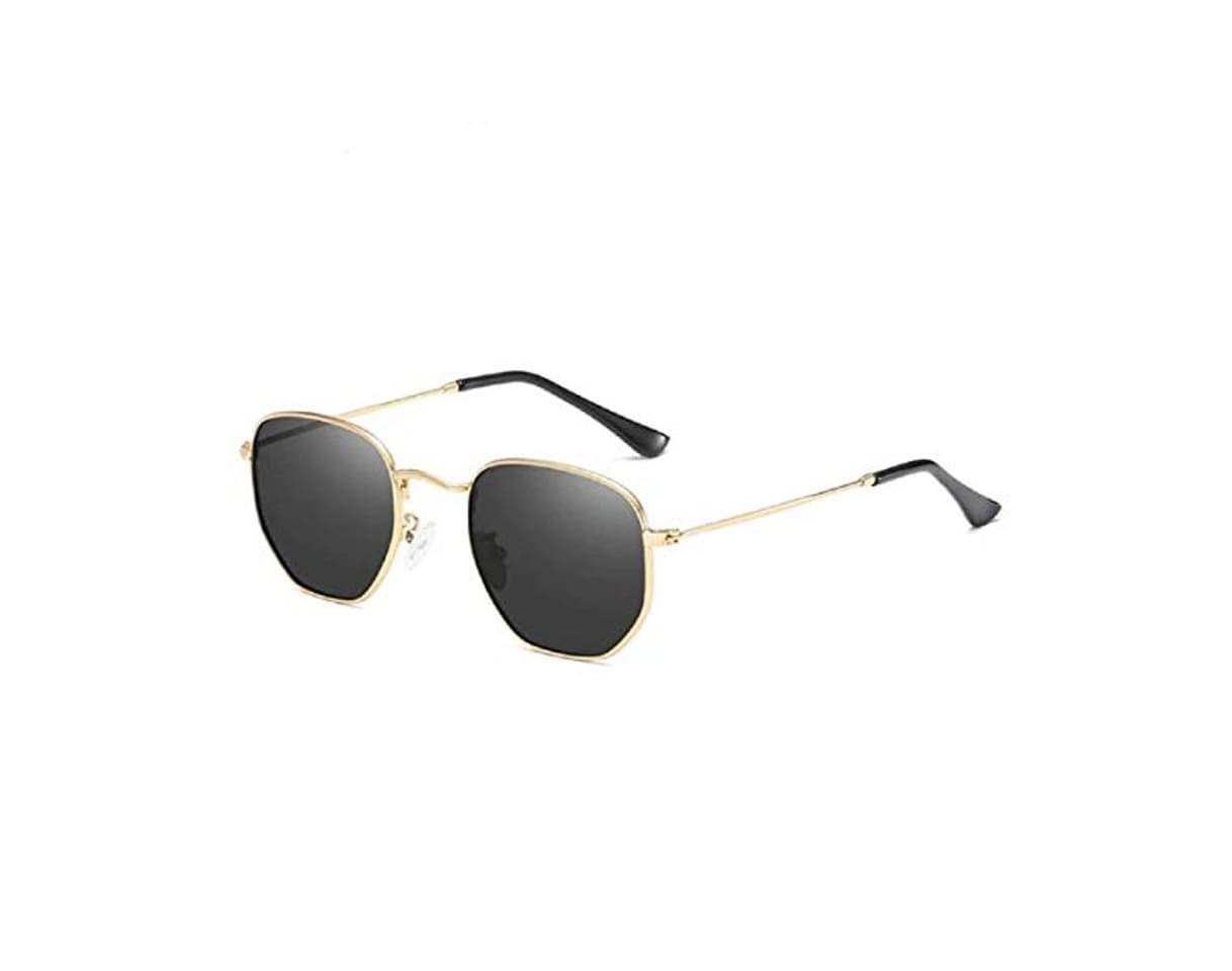 Producto Gafas de sol hexagonales para mujer estilo retro hippy vintage 2019 Ibiza Festival Negro Negro Y Oro talla única