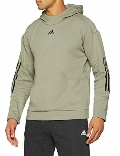 Moda adidas M ID Champ HD 2 Sudadera con Capucha de Deporte, Gris