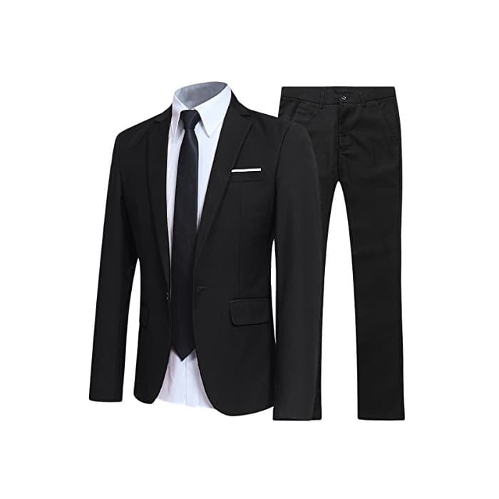 Producto Traje de 2 Piezas para Hombre, Ajuste Delgado, para Boda, Cena, Esmoquin