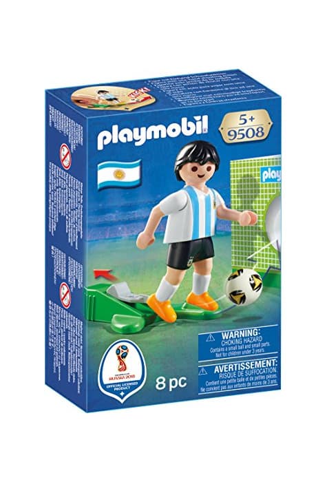 Product Playmobil Fútbol- Jugador Argentina Muñecos y Figuras, Multicolor, 4,5 x 14,2 x