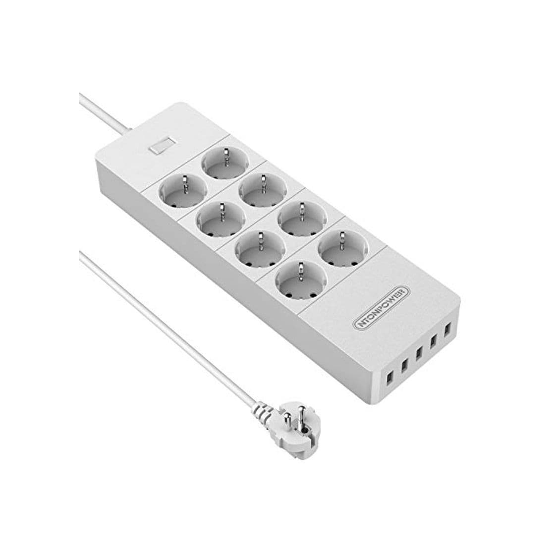 Product Regleta de 8 enchufes überspannschutz regleta Sobretensión Con 5 USB y Interruptor