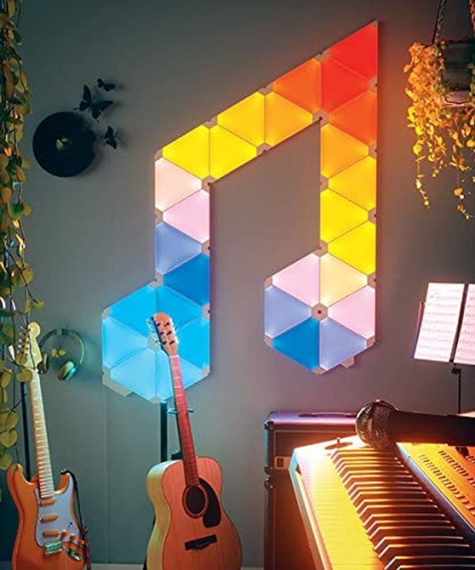 Home Nanoleaf paneles luminosos Rhythm Kit de inicio – 9 x luces LED modulares inteligentes