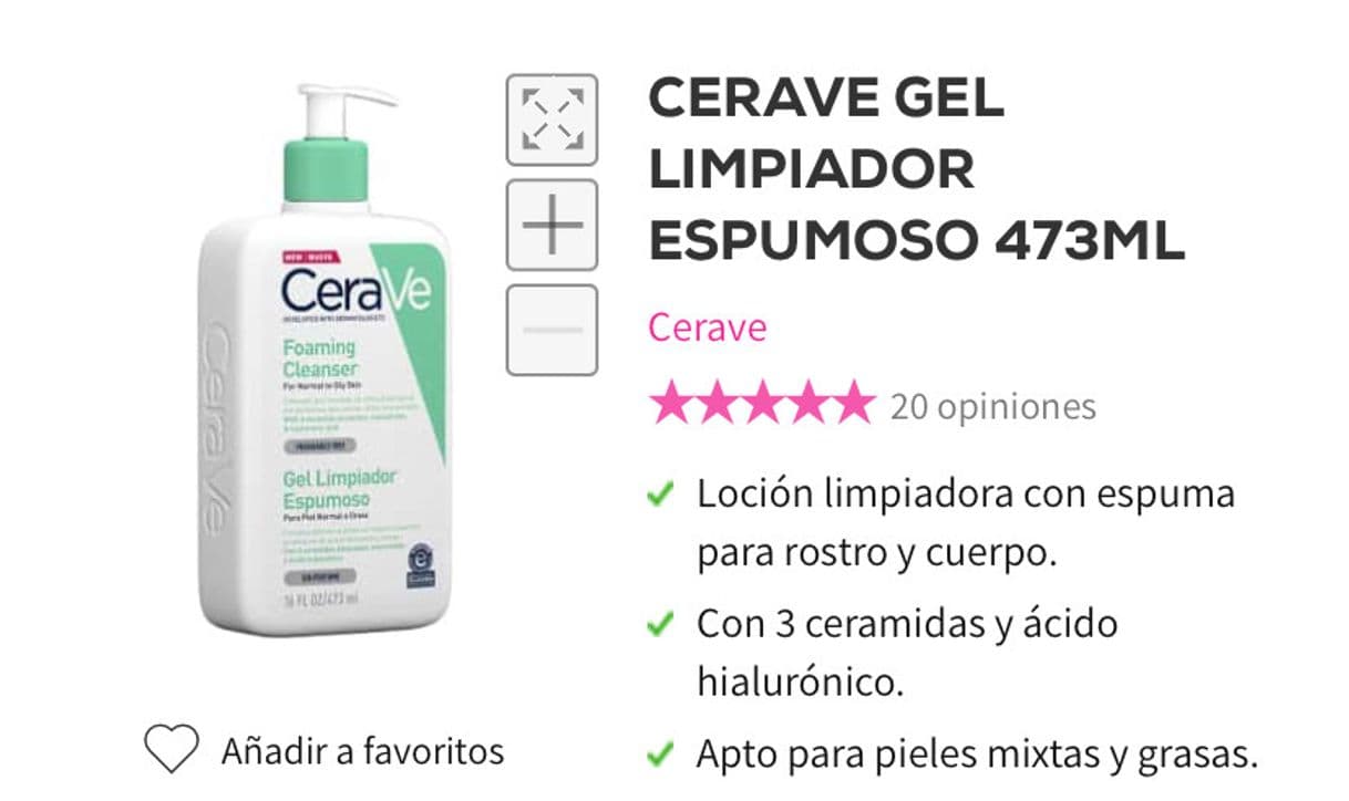 Moda CERAVE limpiadora mixta ahorro