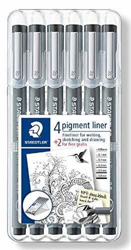 Product Staedtler 308 SB6P - Rotuladores Fineliner Pigment Liner, estuche con 4