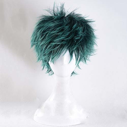 Producto Halloween desfile cosplay traje peluca corto verde negro mezclado esponjoso niño completo