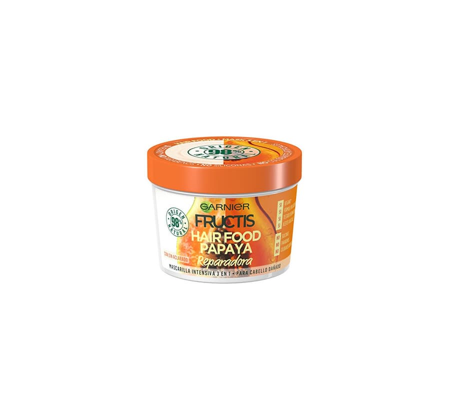 Belleza Garnier Fructis Hair Food Papaya Mascarilla 3 en 1