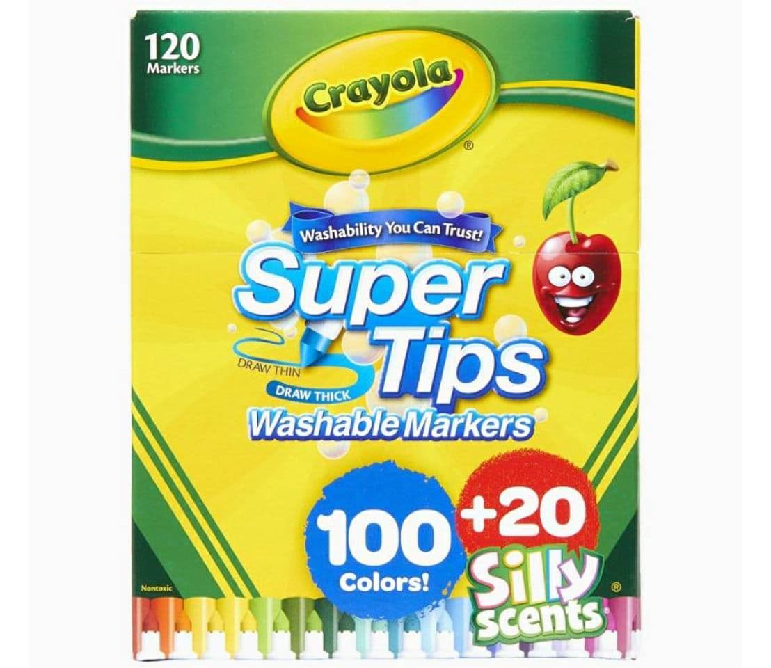 Fashion Crayola Super Tips 100ct with 20ct Silly Scents, Amazon Exclusive ...