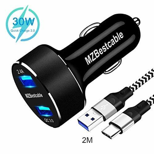 Electronic Cargador Coche Usb Carga Rápida 30W Para Xiaomi Redmi Note 7 8