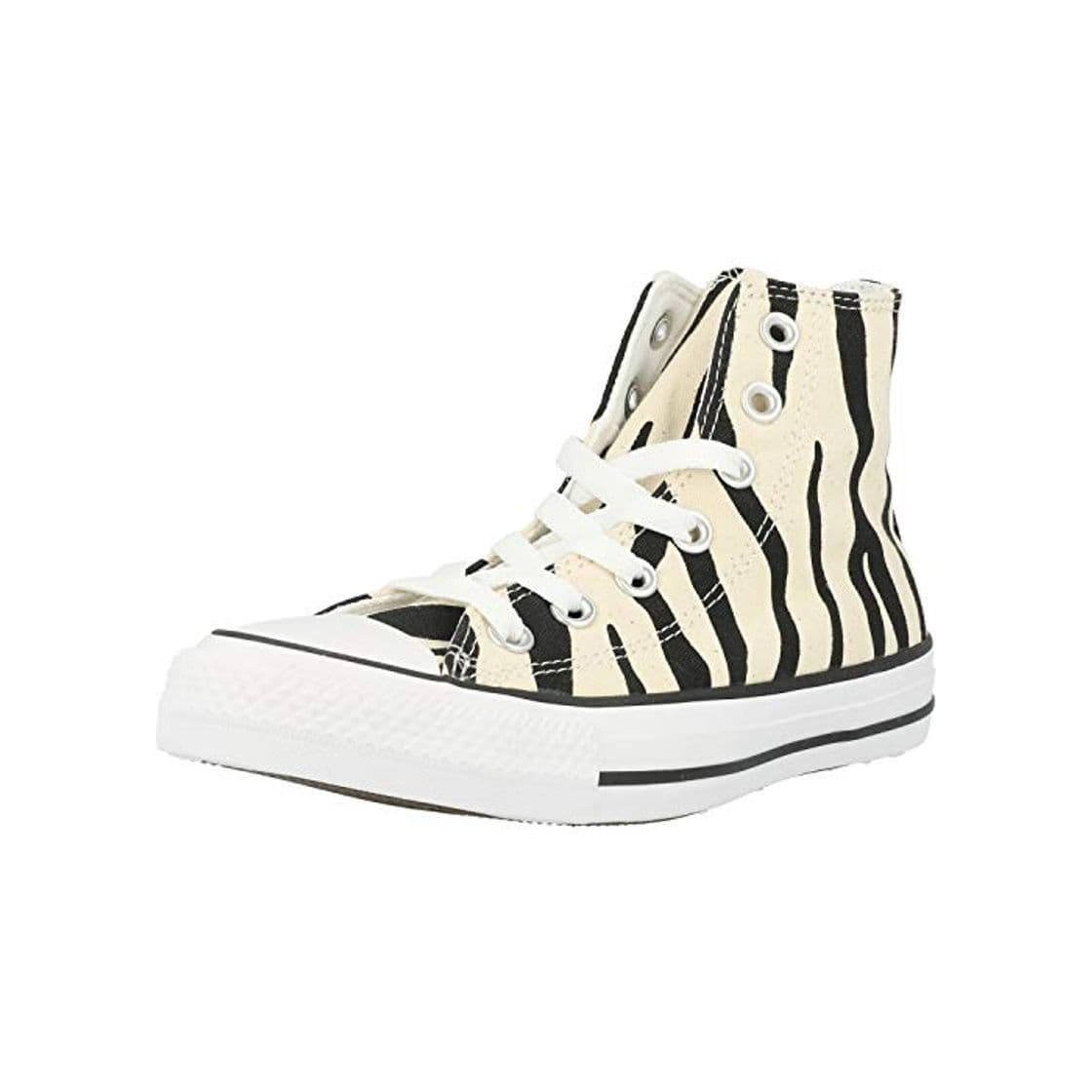 Fashion Converse Chuck Taylor All Star Zebra Print Hi Negro/Beige