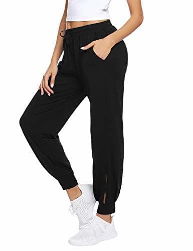 Product Hawiton Pantalones Deportivos para Mujer Algodón Pantalones de Pijama Largos Invierno Pantalón