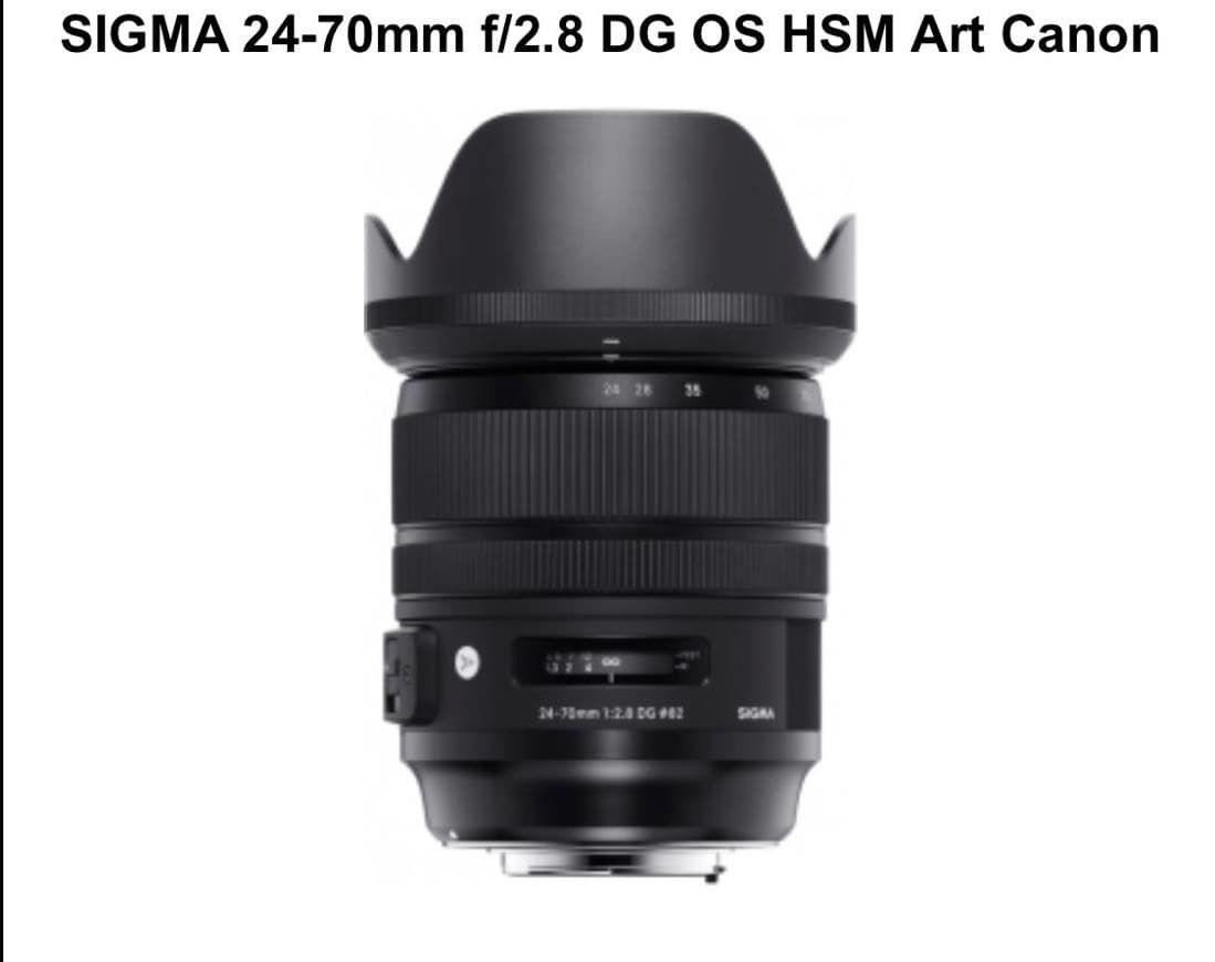 Product SIGMA 24-70mm f/2.8 DG OS HSM Art Canon