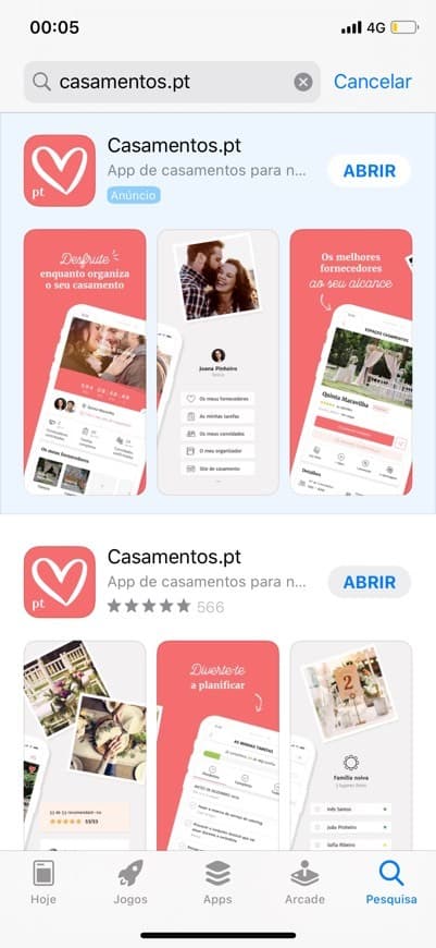 App Casamentos.pt 