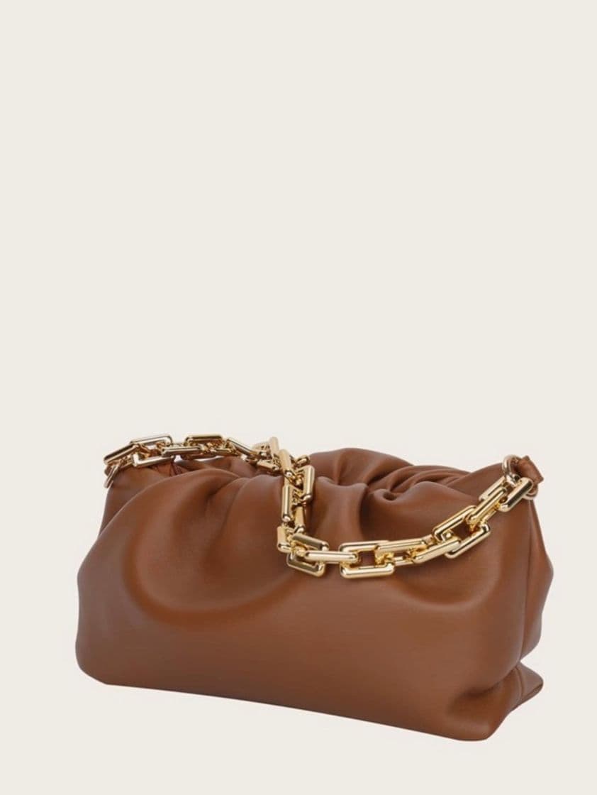 Moda Chain Handle Ruched Bag