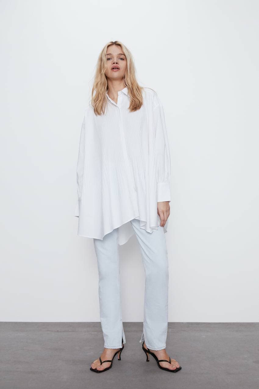 Fashion Camisa oversize plissada ZARA