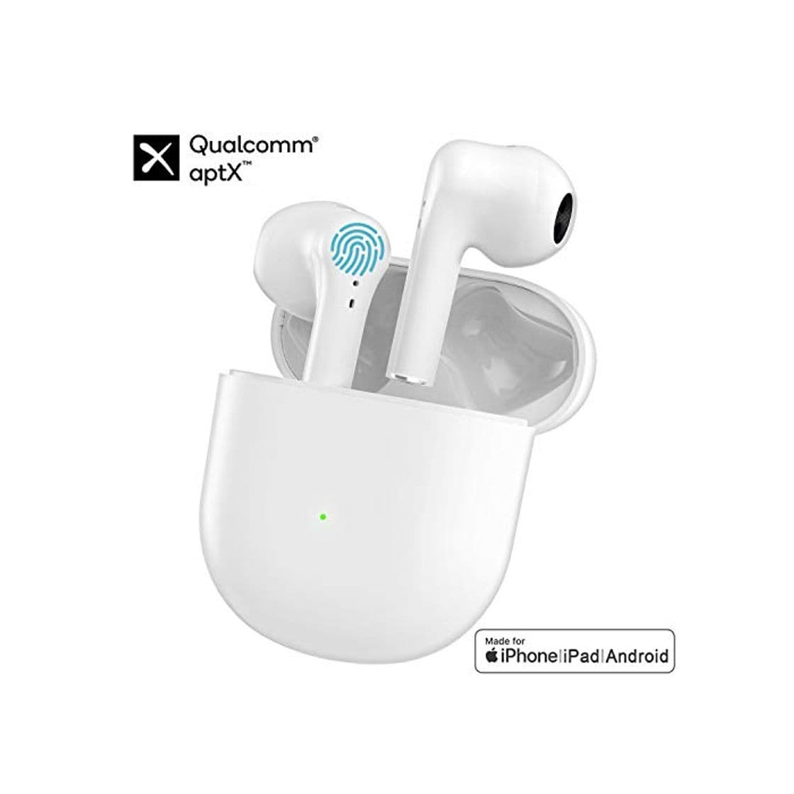 Producto Auriculares Inalámbricos Bluetooth con Micrófonos Duales, Reproducción de 24 Horas, Bajos Profundos