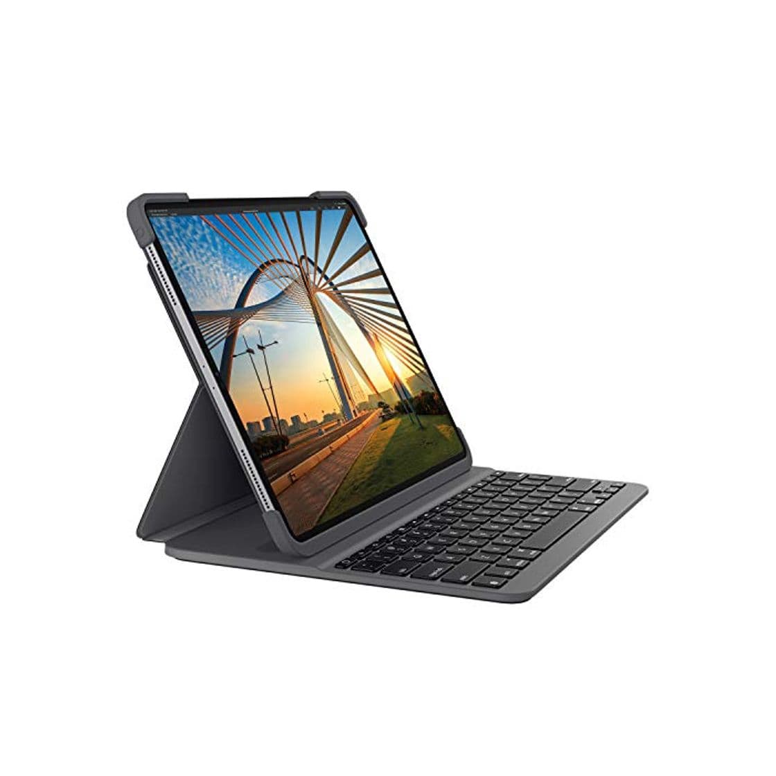 Electrónica Logitech Slim Folio Pro, Funda con Teclado Bluetooth retroiluminado, para iPad Pro