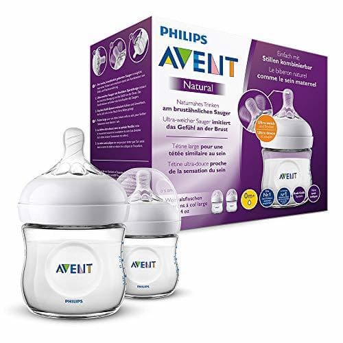 Product Philips Avent Biberón Natural SCF030/27 - Pack de dos biberones de 125