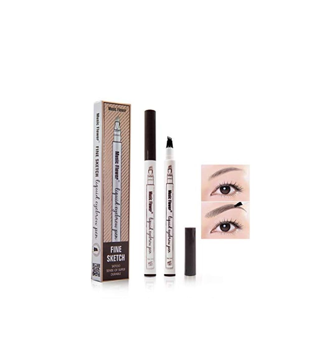 Beauty Tattoo Eyebrow Pen con cuatro puntas duraderas Pencil puntas de tenedor Impermeable