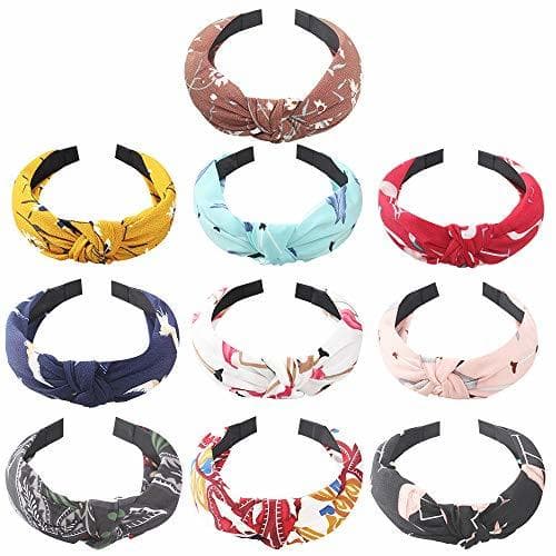 Fashion 10 Piezas de Ancho Bandas de la Cabeza Twist Knot Turban Diadema