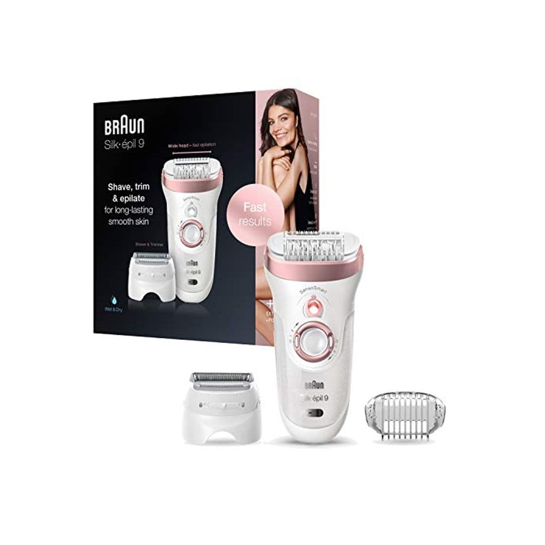 Product Braun Silk-épil 9 9-720 Depiladora eléctrica para mujer para una depilación duradera